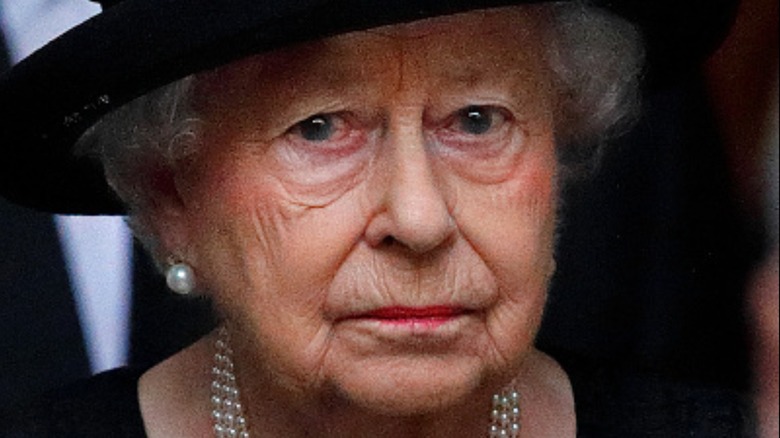 Queen Elizabeth at 2017 funeral