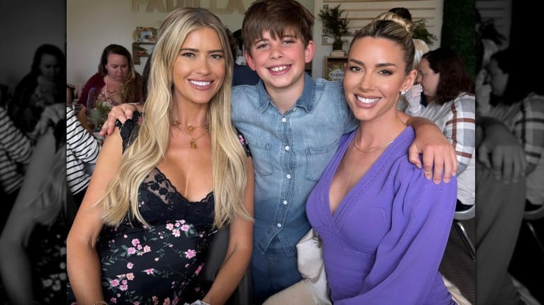 Heather Rae El Moussa and Christina Haack with Haack's son