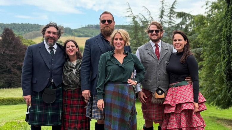 Erin Napier with her family in Scotland