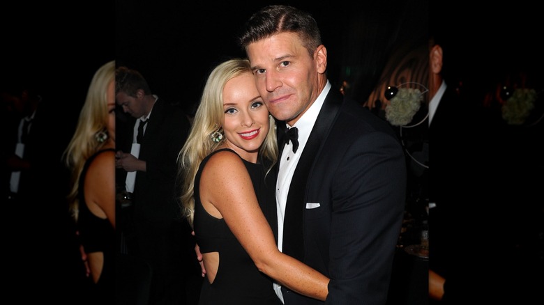 Jaime Bergman and David Boreanaz at the 2011 Primetime Emmy Awards