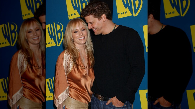 David Boreanaz and his wife Jaime Bergman at the WB's 2004 All-Star Party