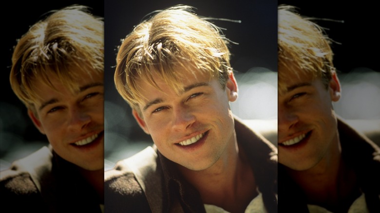 Brad Pitt poses for a picture while filming 1991's "A River Runs Through It"