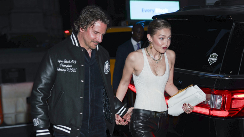 Bradley Cooper and Gigi Hadid walk together