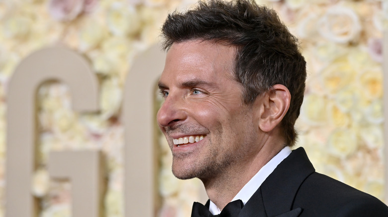 Bradley Cooper smiling in close-up