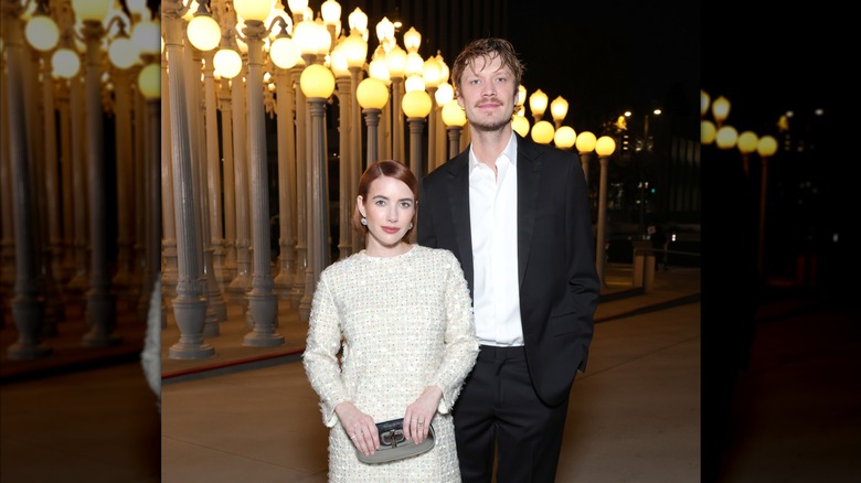 Emma Roberts and Cody John posing in Los Angeles