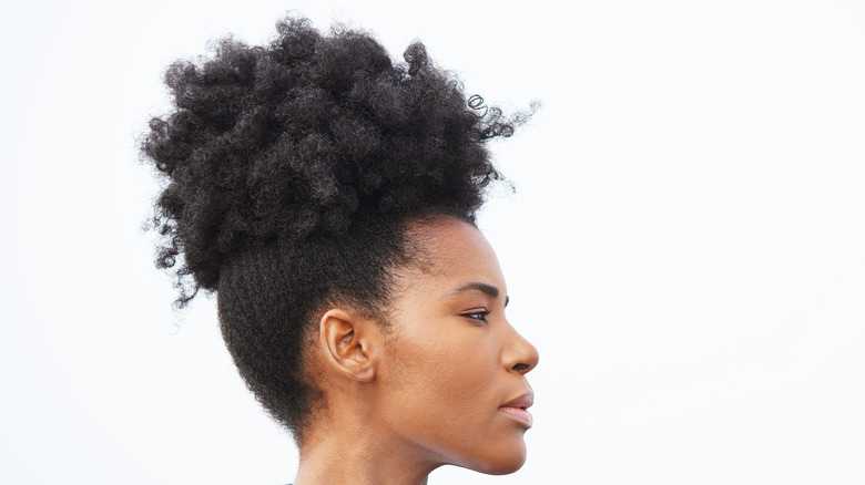 If you're having a bad hair day, try this style  Natural hair updo,  Natural hair styles, Natural hair styles for black women