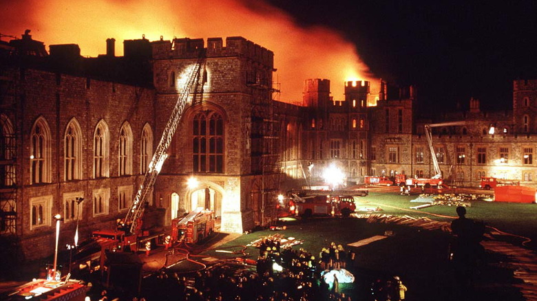 Windsor Castle burning as firefighters scramble to put out the blaze
