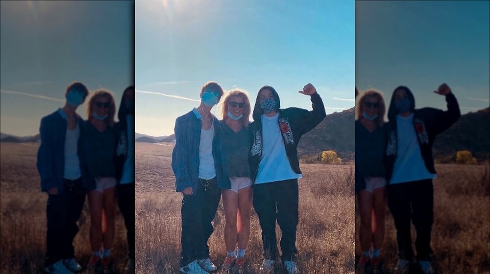 Britney Spears with sons Sean and Jayden