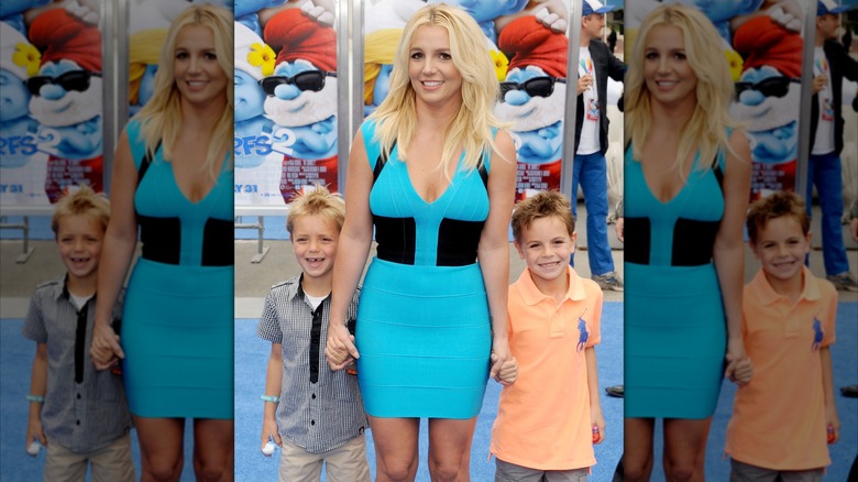 Britney Spears and her sons on the red carpet