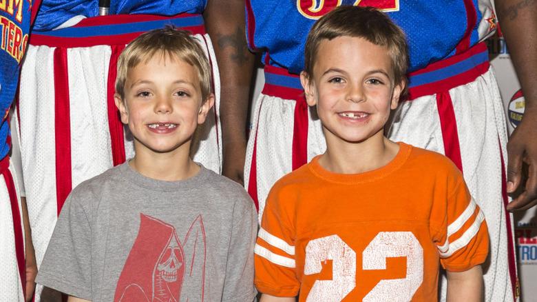 Jayden James Federline and Sean Preston Federline posing for a photo