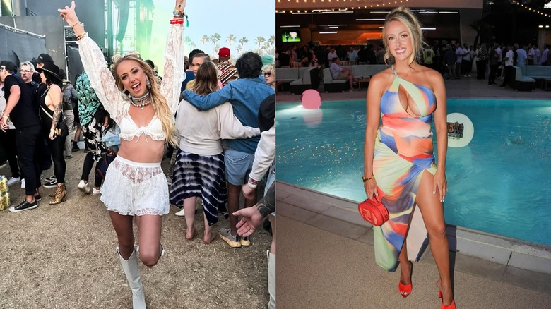 Brittany Mahomes at Coachella in 2022 & Brittany Mahomes in Las Vegas in 2025
