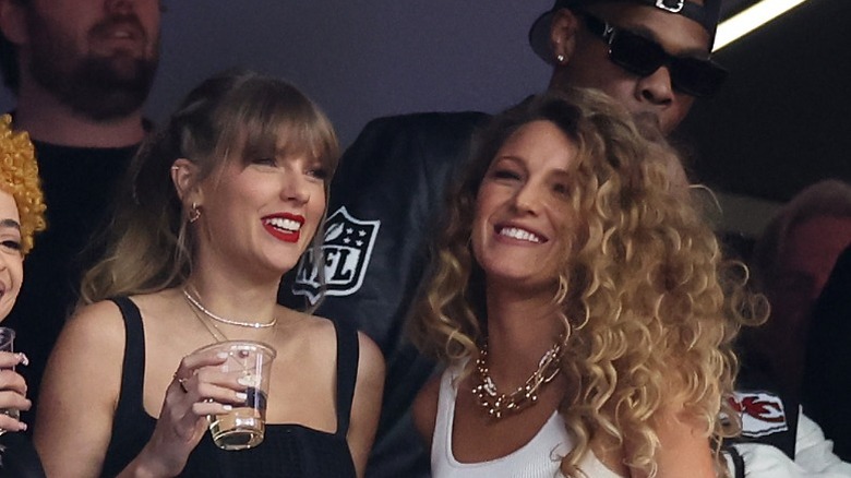 Blake Lively and Taylor Swift attend Super Bowl LVIII in Las Vega, NV (2024)