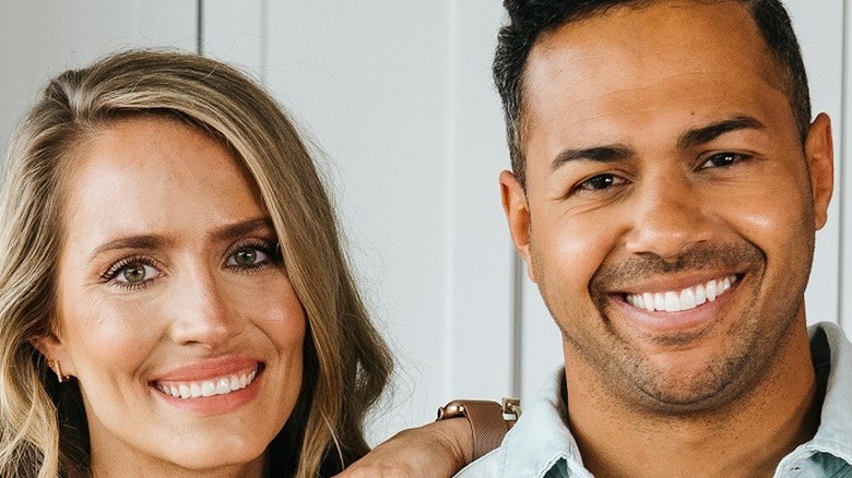 Brooke and Brice Gilliam of Making Modern, posing in kitchen