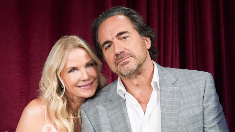 Katherine Kelly Lang and Thorsten Kaye posing