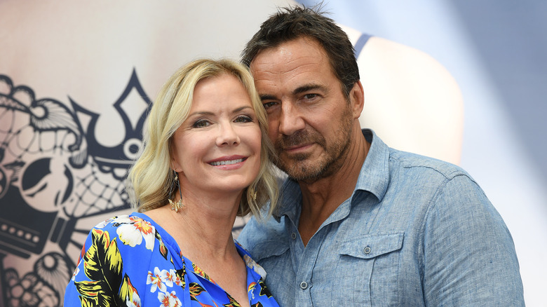 Katherine Kelly Lang Thorsten Kaye posing together