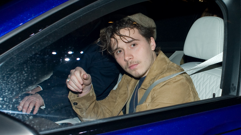 Brooklyn Beckham in a car in February 2019