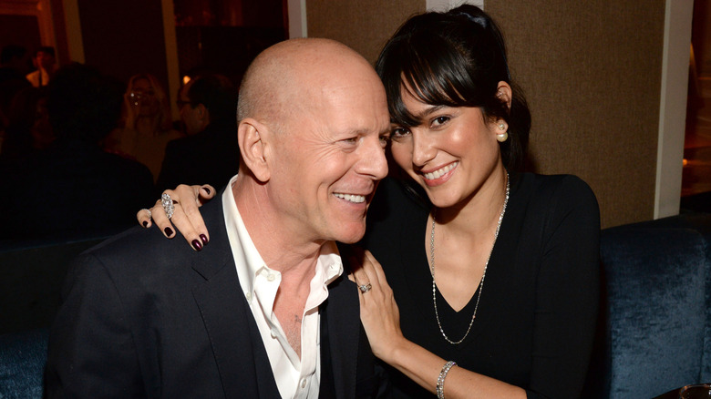 Emma Heming Willis smiling with Bruce Willis