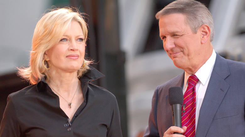 Charles Gibson and Diane Sawyer talking