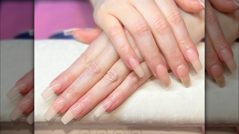 Bare nails  Natural nails, Long natural nails, Natural nail designs