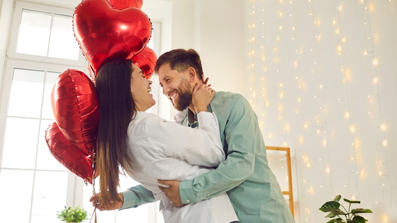 Couple celebrating Valentine's Day