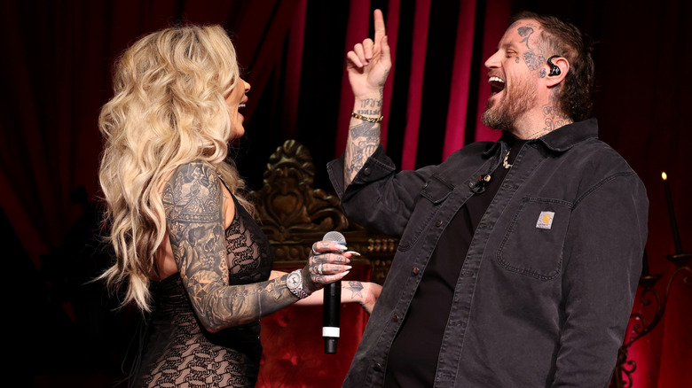 Bunnie Xo and Jelly Roll laughing