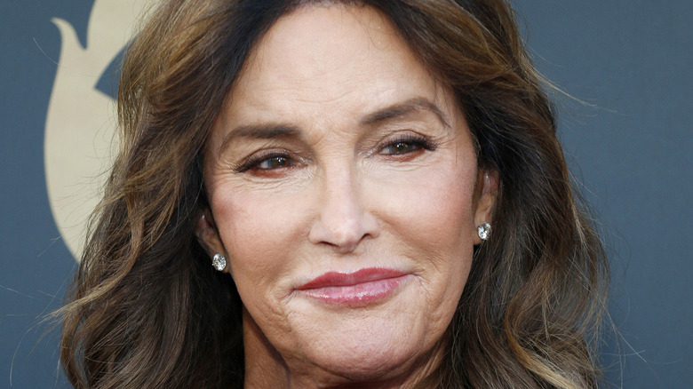 Caitlyn Jenner with diamond earrings 