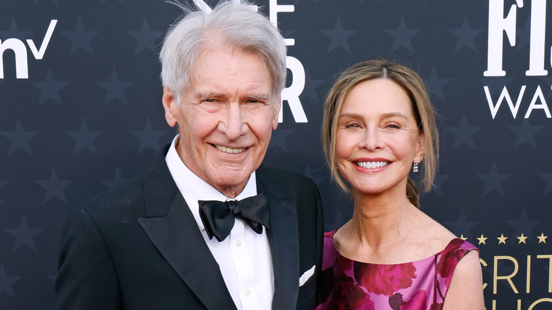 Harrison Ford and Calista Flockhart smiling
