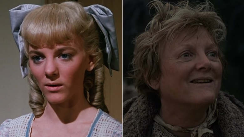 Alison Arngrim in the 1974 and 2026 versions of Little House on the Prairie