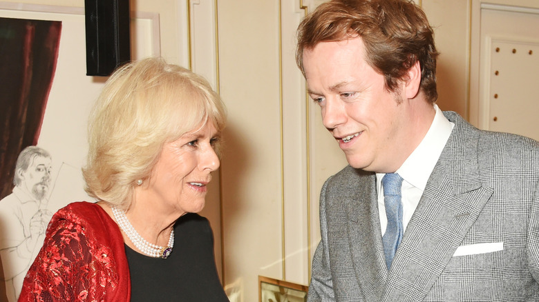 Camilla and Tom Parker Bowles talking 