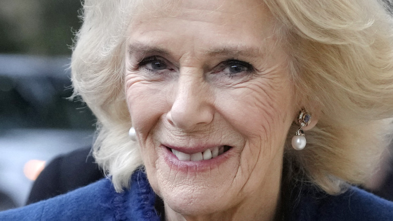 Queen consort Camilla smiling