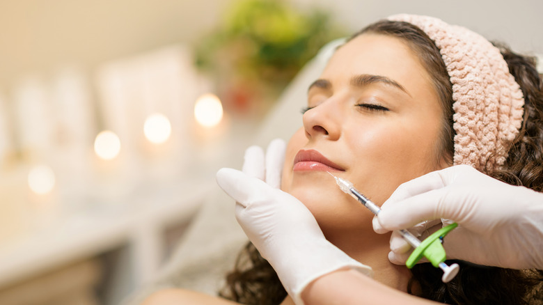 woman getting botox