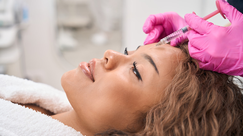 woman getting botox treatment