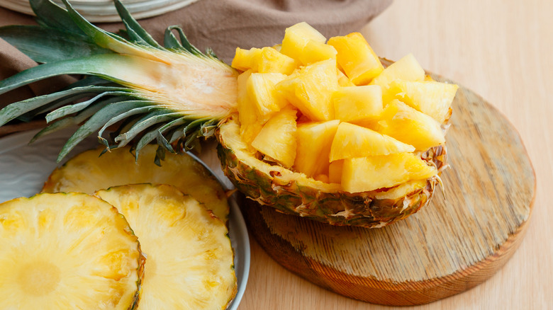 Chunks of pineapple