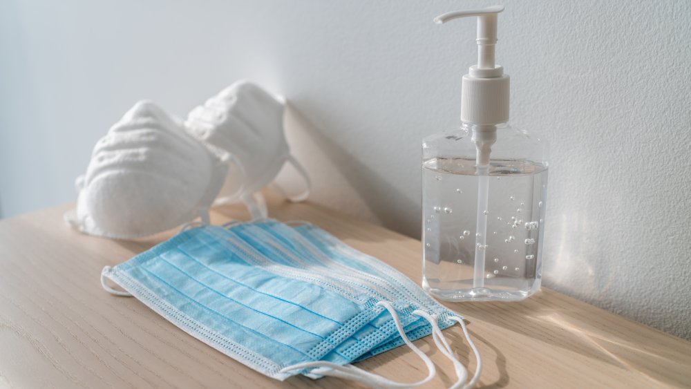 Mask and hand sanitizer 