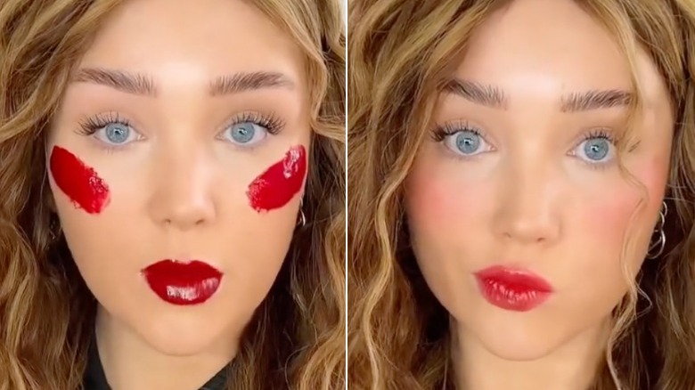 Screenshots of beauty hack TikTok