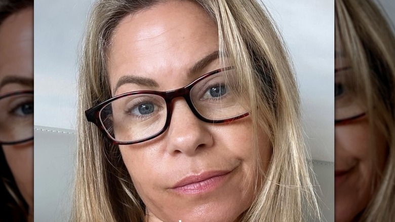 Candace Cameron Bure with a natural selfie in glases