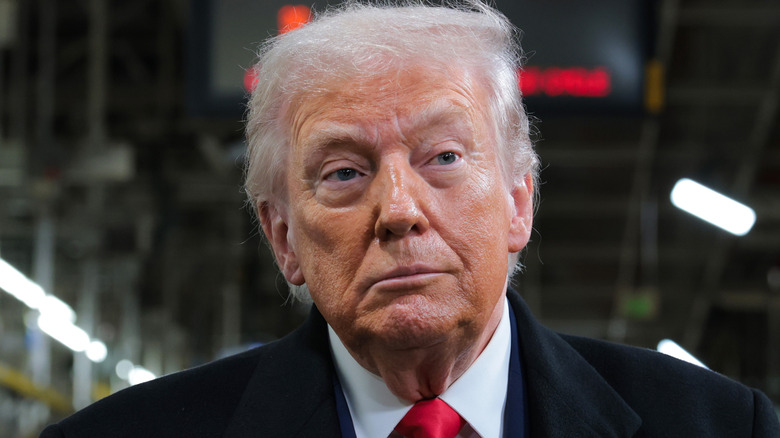 Donald Trump with a vague expression