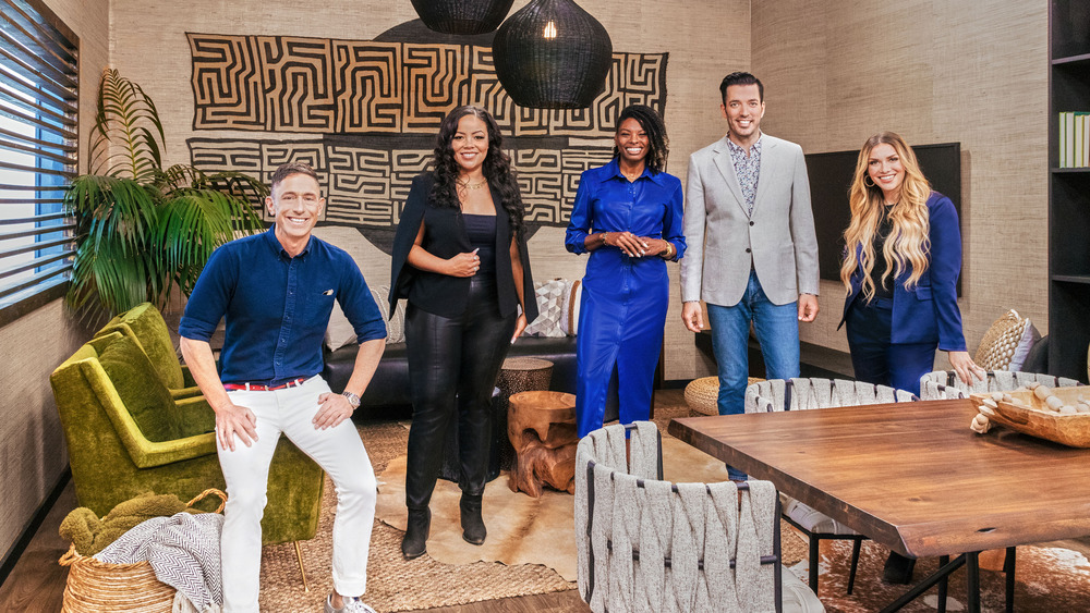 Carmeon Hamilton on the set of Design Star: Next Gen finale