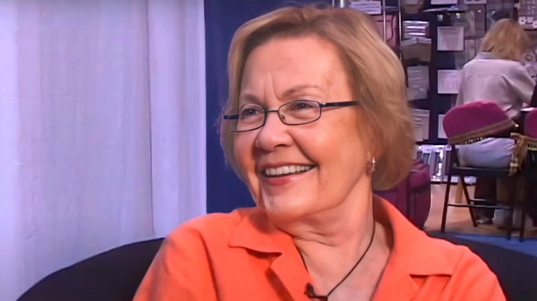 Carol Duvall smiling during interview