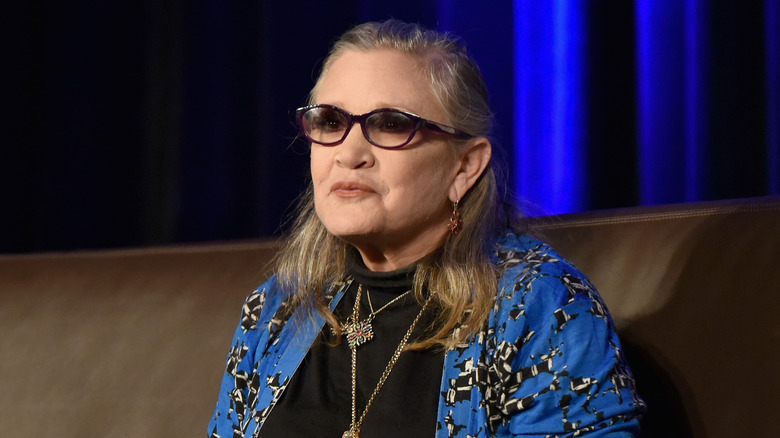 Carrie Fisher wearing glasses