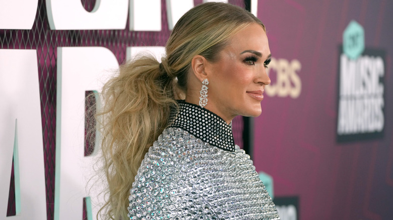 Carrie Underwood in a sparkly dress