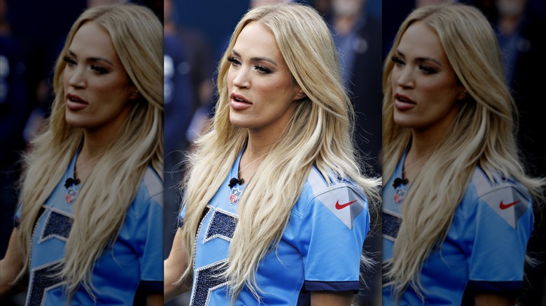Carrie Underwood in an NFL jersey