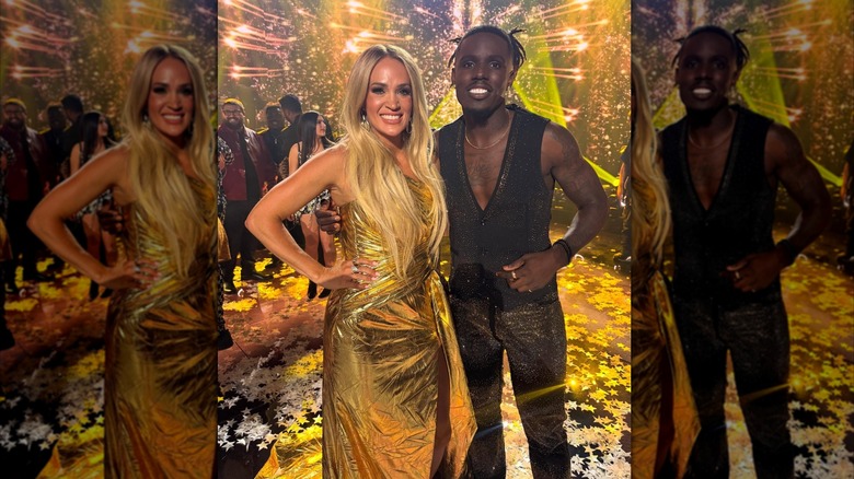 Carrie Underwood poses with Jamal Roberts after his "American Idol" win