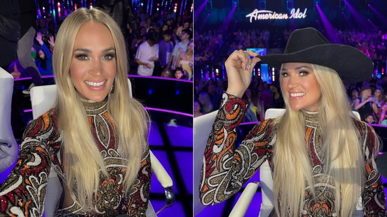 Carrie Underwood gets ready to judge "American Idol"