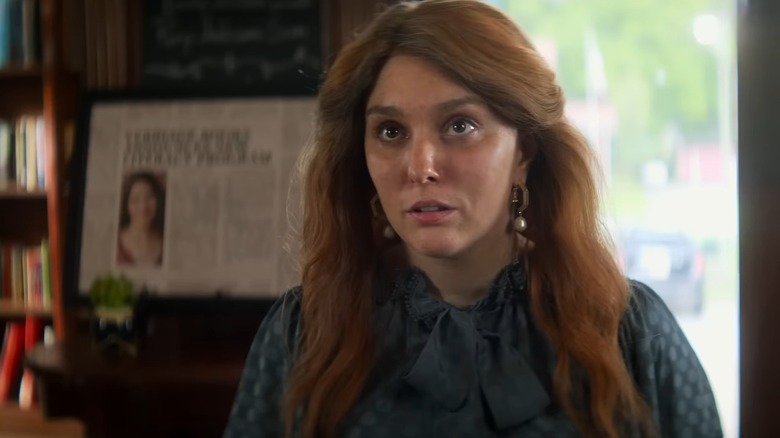 Jessy Yates wearing a dry wig and looking dirtied in her role as Morgan on Me