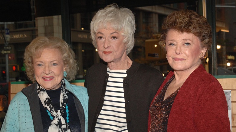 Betty White and her Golden Girls co-stars Bea Arthur and Rue McClanahan