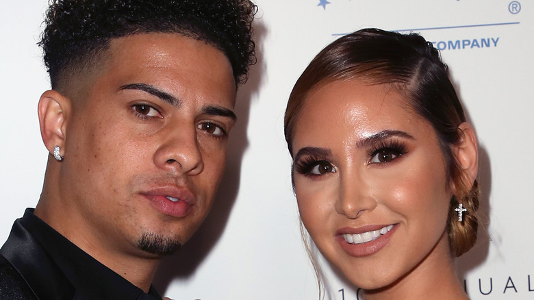 Catherine Paiz and Austin McBroom on the red carpet