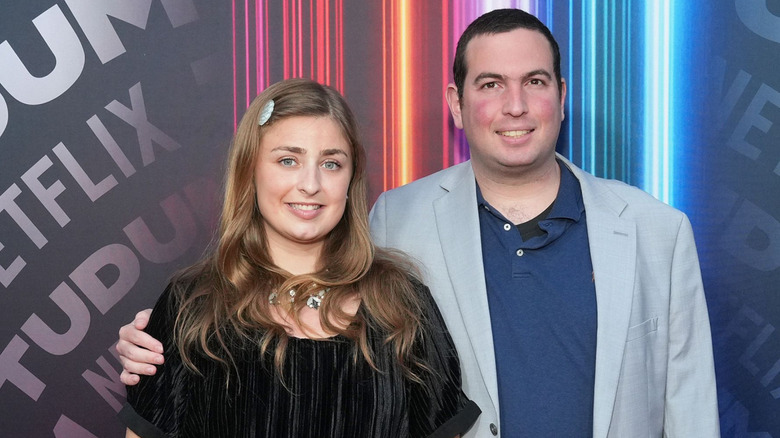 Abbey Romeo and David Isaacman smiling together