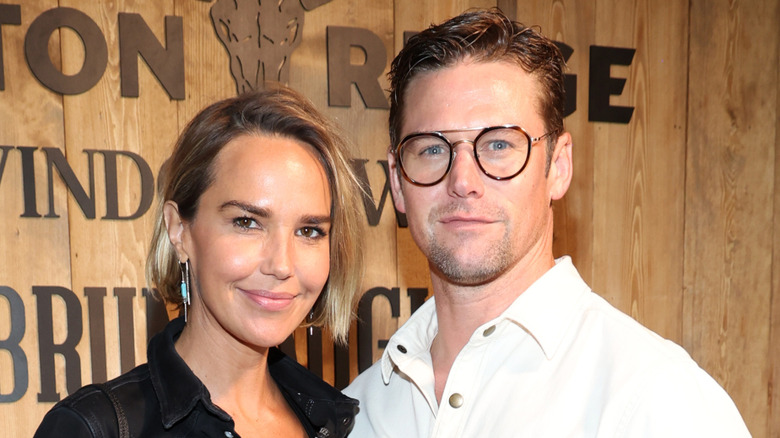 Arielle Kebbel and Zach Roerig smiling together