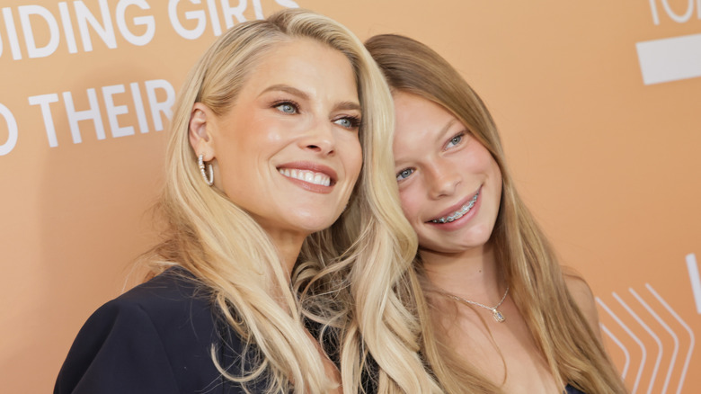 Ali Larter and her daughter Vivienne smile together